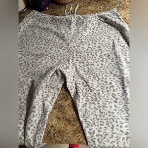 Leopard grey pajama pants